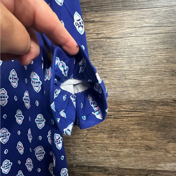 Lilly Pulitzer Blue Resort Sheath Dress with Bell Sleeves - Picture 8 of 11